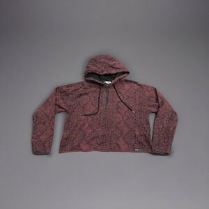 DKNY Cropped‎ Purple Hooded Sweater Medium